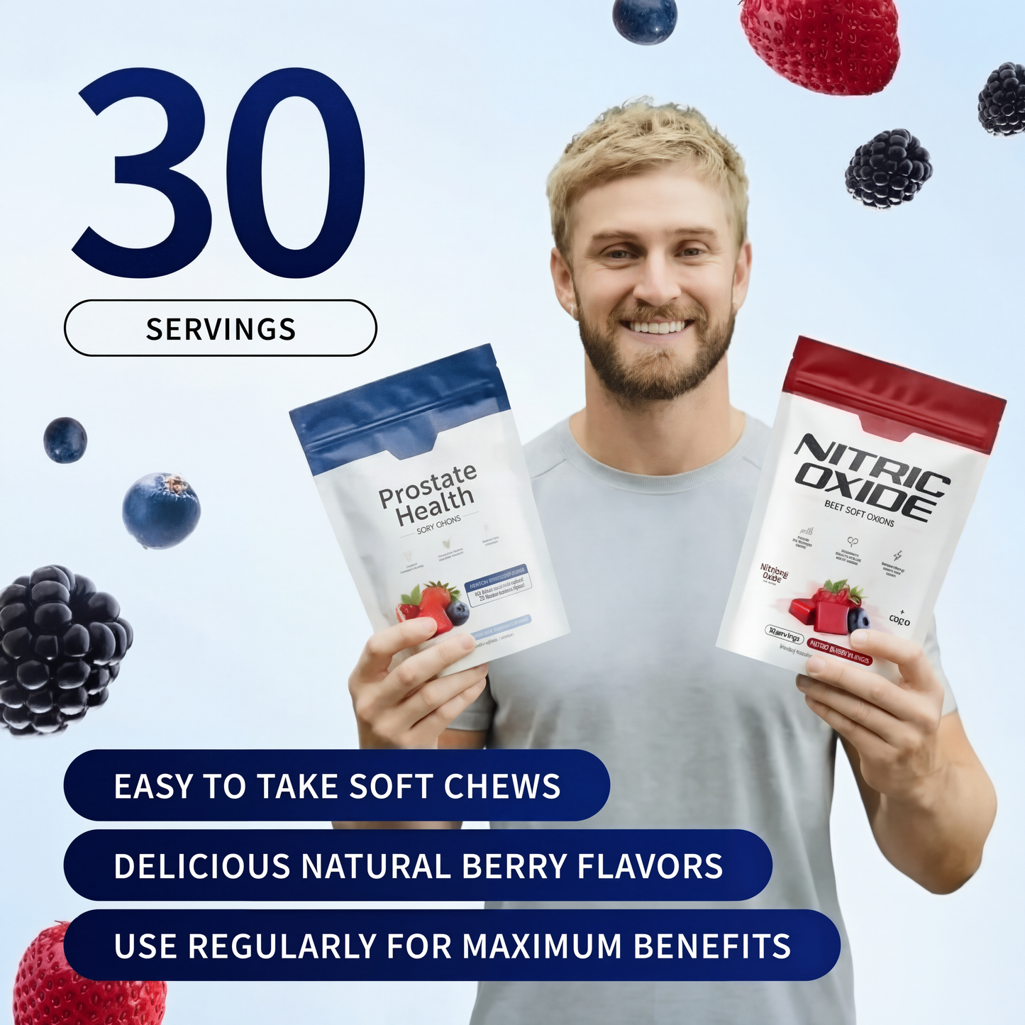 Men's Health Soft Chews - Boost Energy, Blood Flow & Vitality